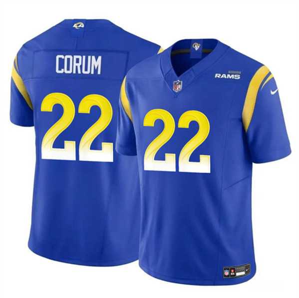 Men & Women & Youth Los Angeles Rams #22 Blake Corum Blue 2024 Draft F.U.S.E. Vapor Untouchable Stitched Jersey,We sell and wholesale Men & Women & Youth Los Angeles Rams #22 Blake Corum Blue 2024 Draft F.U.S.E. Vapor Untouchable Stitched Jersey on line form chian!